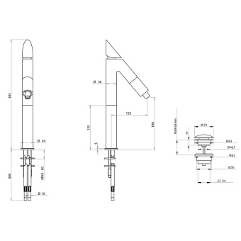 Смеситель для раковины Bongio Mini One 41532/15CR хром