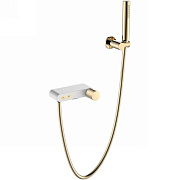 Смеситель для ванны Boheme Stick 123-WG.2 белый/золотой