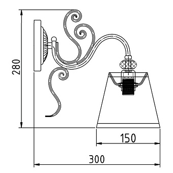 Светильник настенный Maytoni Vintage ARM420-01-R 40Вт E14