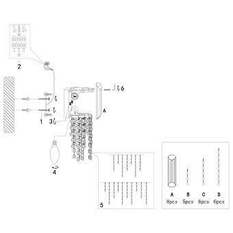 Светильник настенный Maytoni Hail MOD097WL-02CH 40Вт E14