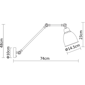 Светильник настенный Arte Lamp BRACCIO A2055AP-1BK 60Вт E27