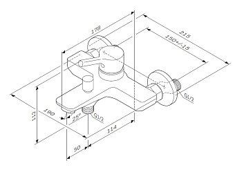 Смеситель для ванны AM-PM X-Joy S F85B10000 хром