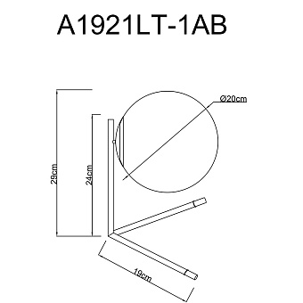 Настольная лампа Arte Lamp Bolla-unica A1921LT-1AB 40Вт E27