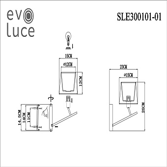 Бра Evoluce DENICE SLE300101-01 40Вт E14