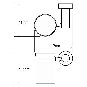 Стакан в ванную WASSERKRAFT Donau K-9400 K-9428 хром