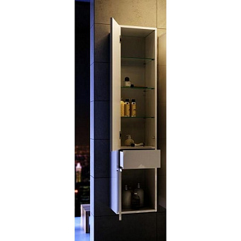 Пенал подвесной AQWELLA Malaga Mal.05.03/L/CD 31х32,5х150см крафт тёмный