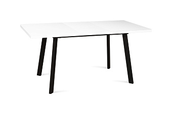 Кухонный стол раскладной AERO 80х120х76см закаленное стекло/сталь White Glass