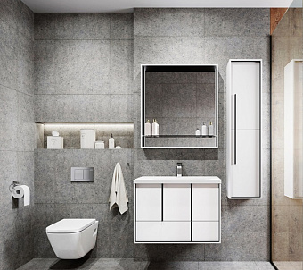 Шкаф зеркальный Акватон Ривьера 1A239102RVX20 13х80х85см с подсветкой