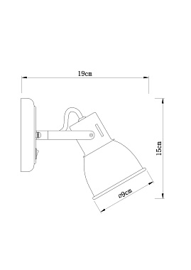 Спот Arte Lamp JOVI A1677AP-1GY 40Вт 1 лампа E14
