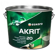 Краска универсальная особо прочная Eskaro Akrit 20 Белый основа A 9,5л