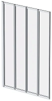 Стеклянная шторка на ванну AM-PM Like W80BS-100-140CT 140х100см