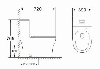 Унитаз напольный Azario SINTO AZ-1098 с микролифтом
