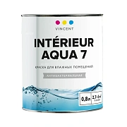 Краска для минеральных поверхностей акриловая/моющаяся VINCENT DECOR Intérieur Aqua 7 I-7 Прозрачный основа C 0,7л