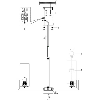 Люстра Maytoni Fortano MOD089PL-06BS 40Вт 6 лампочек E27