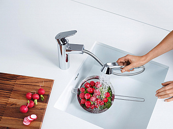 Смеситель для кухни GROHE Eurodisc Cosmopolitan 32257002 поворотный излив хром