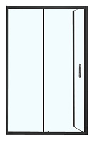Угловое ограждение Azario MILTON AZ-ND1131-L 1200 BLACK 200х120см стекло прозрачное