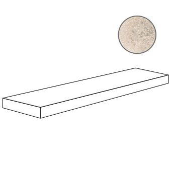 Плитка для ступеней ABK Ghost PF60005073 Angolare Top Sx Clay Ret 120х32см 0,384кв.м. матовая