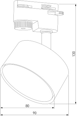 Трековый светильник TK Lighting Tracer 4398 60Вт GX53 чёрный для трёхфазного трека