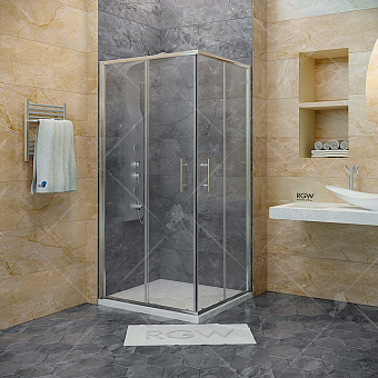 Угловое ограждение RGW Hotel 03063100-11 HO-31 195х100см стекло прозрачное