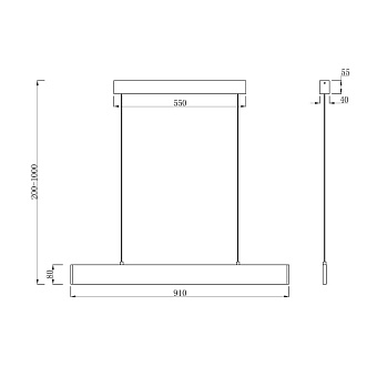 Светильник подвесной Maytoni Step P010PL-L23G4K 23Вт LED