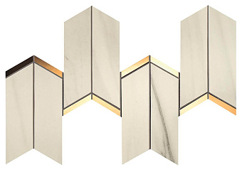 Керамическая мозаика Atlas Concord Италия Marvel Dream 9MCN Chevron Bianco Fantastico 41,4х17см 0,422кв.м.
