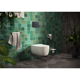 Кнопка для инсталляции BERGES NOVUM L5 soft touch чёрная