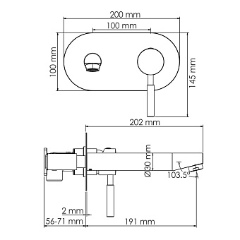 Смеситель для раковины WASSERKRAFT Wern 4200 4230 никель