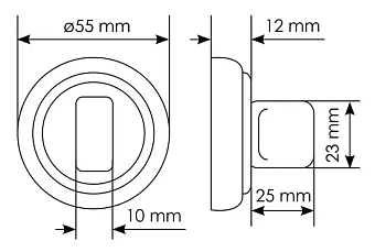 Фиксатор MORELLI SIMPLE MH-WC-CLASSIC PC хром