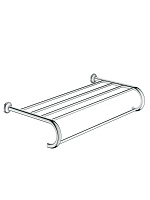 Полка в ванную округлая GROHE Euphoria Cube System 40660001 1-ярусная 27,9х54,2см хром