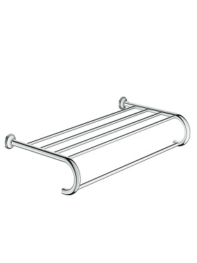 Полка в ванную округлая GROHE Euphoria Cube System 40660001 1-ярусная 27,9х54,2см хром