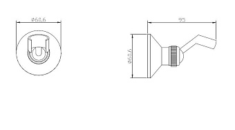 Держатель для душа ESKO SH105 Br матовая бронза