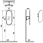 Зеркало VITRA PLURAL 64059 90х38см с регулировкой положения