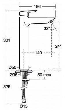 Смеситель для раковины IDEAL STANDARD TESI A6571AA хром