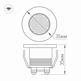 Светильник мебельный Arlight LTM 020751 1Вт LED