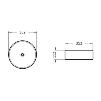 Раковина накладная Comforty 9111ML 35х35см