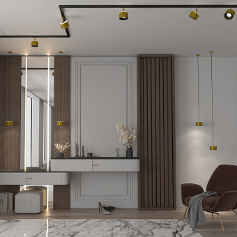 Трековый светильник Novotech GIRO 358975 15Вт LED золото для однофазного трека