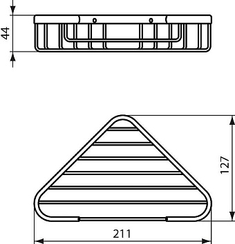 Полка в ванную угловая IDEAL STANDARD IOM A9105AA 1-ярусная 4,4х21,1см хром