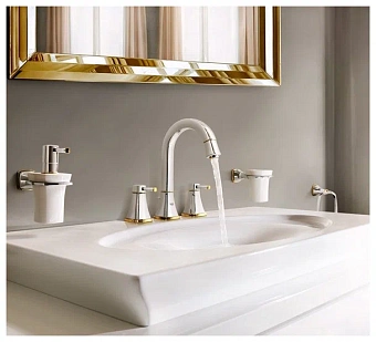 Стакан в ванную GROHE Grandera 40626IG0 белый/золото