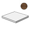 Плитка для ступеней Atlas Concord Италия Heartwood AMAU Brandy Scalino Angolare SX 33х33см 0,109кв.м. неполированная