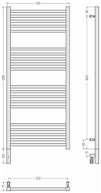 Полотенцесушитель СУНЕРЖА 032-5700-1250 золото матовое