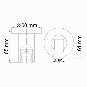 Гигиенический душ WASSERKRAFT Donau A11057 хром