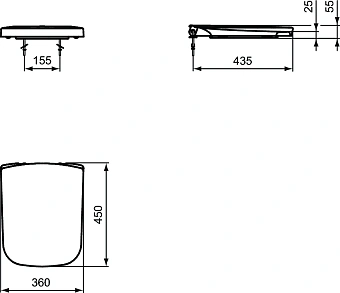 Сиденье для унитаза IDEAL STANDARD J469701 с микролифтом