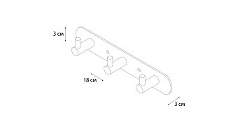 Крючок FIXSEN HOTEL FX-31005-3 полированная сталь