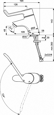 Смеситель для раковины IDEAL STANDARD CERAPLUS B8221AA хром