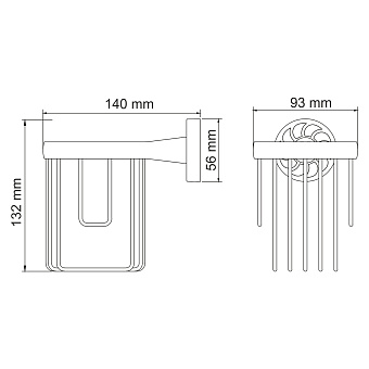 Держатель освежителя WASSERKRAFT Isen K-4000 K-4045 хром
