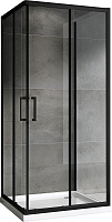 Угловое ограждение Abber Schwarzer Diamant AG02090B-S90B 195х90см стекло прозрачное