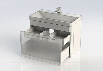 Тумба с раковиной AQUANET София 212587 46х80х62,4см