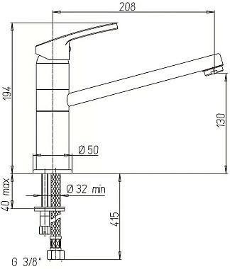 Смеситель для кухни Paini Miura MRCR573GMLMKM поворотный излив хром