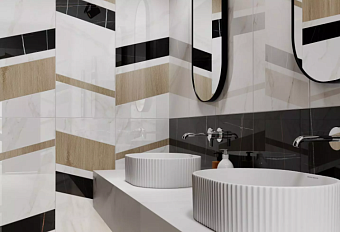 Декор KERAMA MARAZZI Бертран ID130 микс глянцевая 40х120см 0,48кв.м.