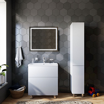 Пенал напольный AM-PM Gem M90CSR0306WG 32х30х190см белый